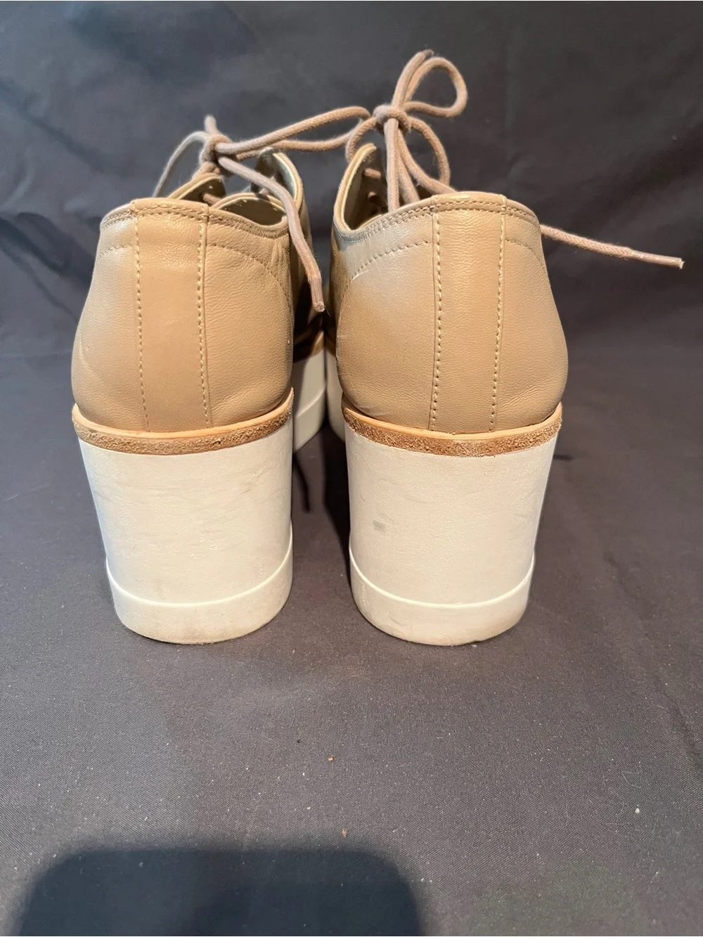 Steve Madden Kimber Natural Leather Platform Oxfords Size 9.5